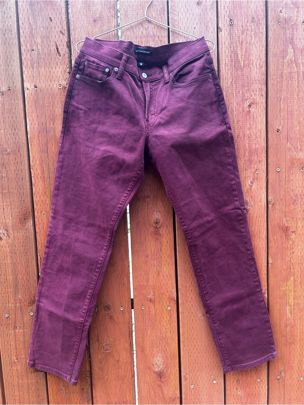 Lucky Brand Men's Burgundy 30/30 Slim Jeans